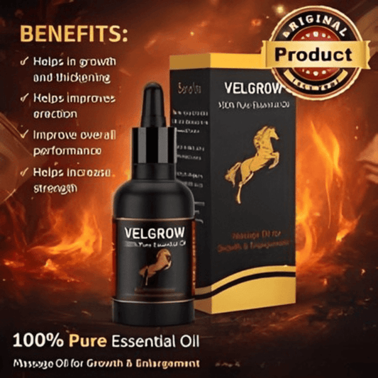 Velgrow Essential Oil for Men – Natural Performance & Stamina Booster (100% Pure Formula)